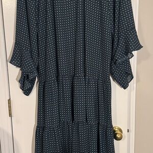 Elizabeth and James forest green  Patterned Long Sleeve Maxi Dress Cottagecore